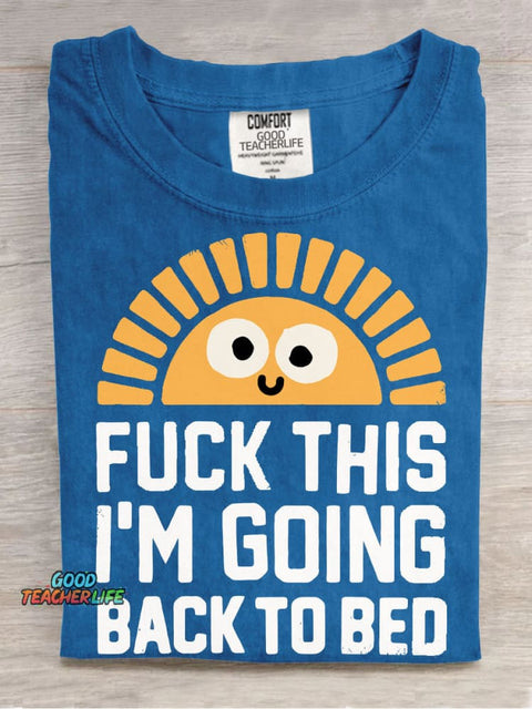 Going Back To Bed Decorative Pattern T-shirt