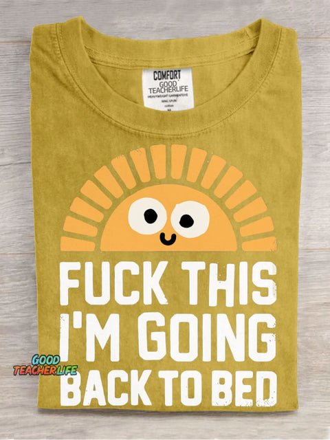 Going Back To Bed Decorative Pattern T-shirt