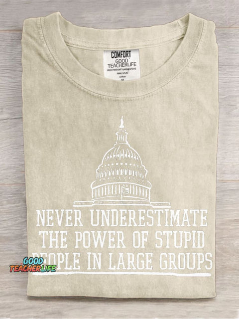 Stupid People In Large Groups Decorative Pattern T-shirt