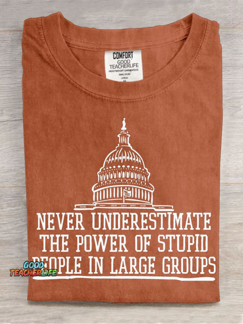 Stupid People In Large Groups Decorative Pattern T-shirt