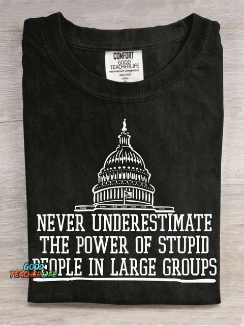Stupid People In Large Groups Decorative Pattern T-shirt