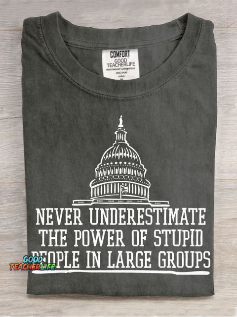 Stupid People In Large Groups Decorative Pattern T-shirt