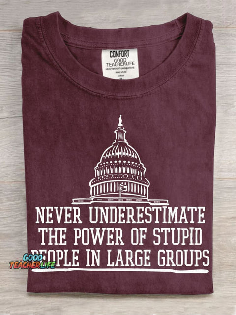 Stupid People In Large Groups Decorative Pattern T-shirt