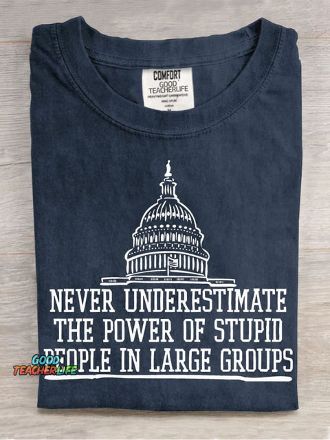 Stupid People In Large Groups Decorative Pattern T-shirt