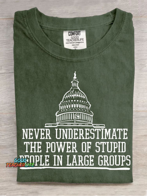 Stupid People In Large Groups Decorative Pattern T-shirt
