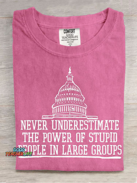 Stupid People In Large Groups Decorative Pattern T-shirt