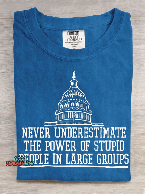 Stupid People In Large Groups Decorative Pattern T-shirt