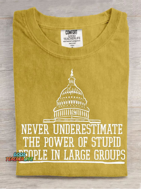 Stupid People In Large Groups Decorative Pattern T-shirt