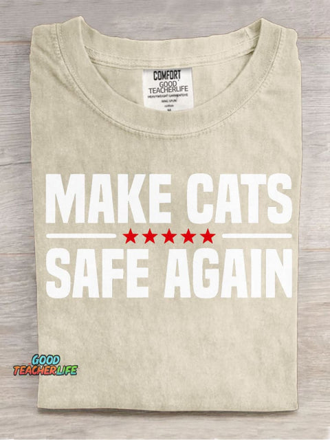 Make Cats Safe AgainDecorative Pattern T-shirt