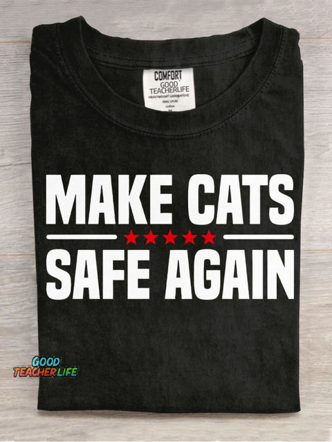 Make Cats Safe AgainDecorative Pattern T-shirt