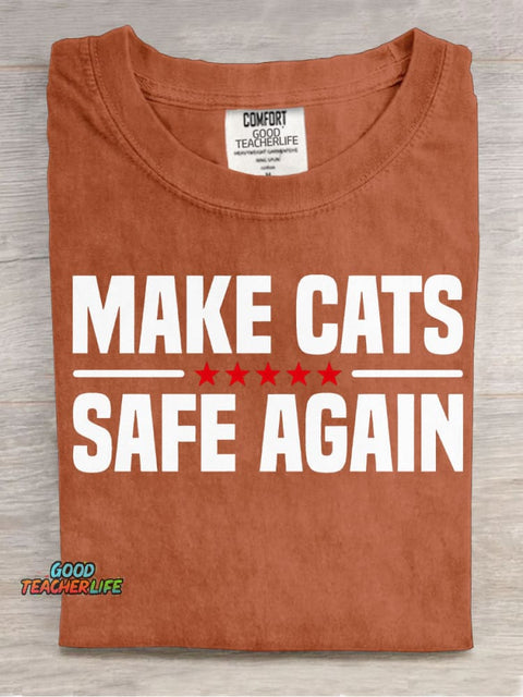 Make Cats Safe AgainDecorative Pattern T-shirt