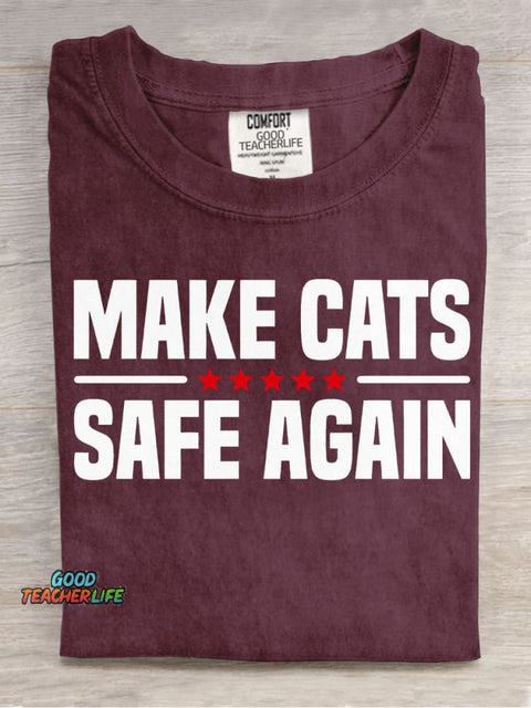 Make Cats Safe AgainDecorative Pattern T-shirt