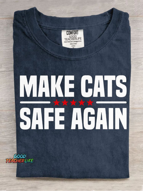 Make Cats Safe AgainDecorative Pattern T-shirt