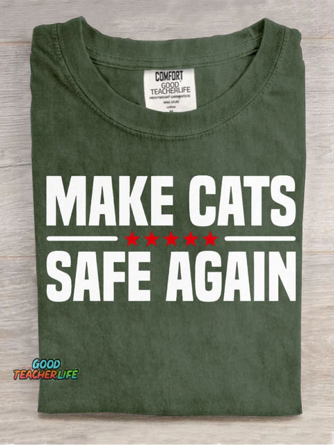 Make Cats Safe AgainDecorative Pattern T-shirt
