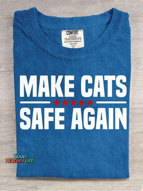 Make Cats Safe AgainDecorative Pattern T-shirt