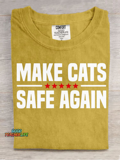 Make Cats Safe AgainDecorative Pattern T-shirt