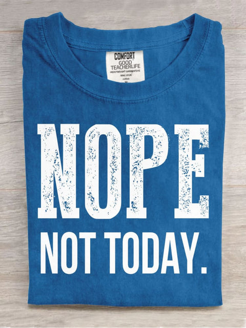 Not Today Decorative Pattern T-shirt