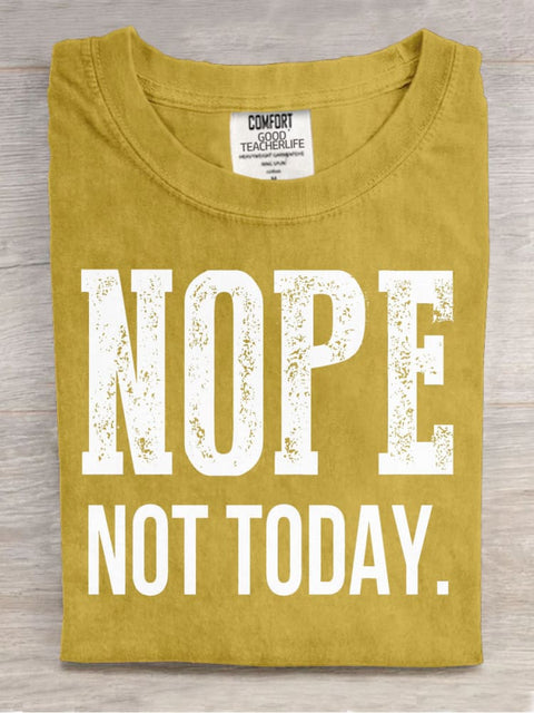 Not Today Decorative Pattern T-shirt