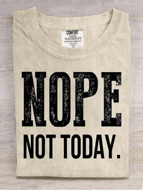 Not Today Decorative Pattern T-shirt