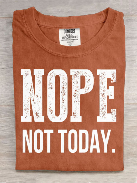 Not Today Decorative Pattern T-shirt
