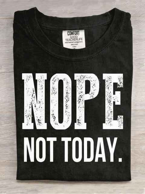 Not Today Decorative Pattern T-shirt