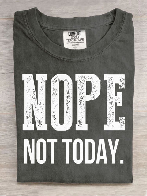 Not Today Decorative Pattern T-shirt