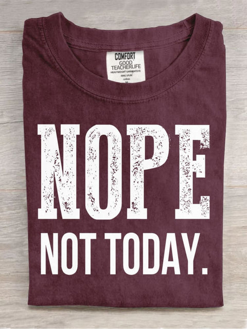 Not Today Decorative Pattern T-shirt