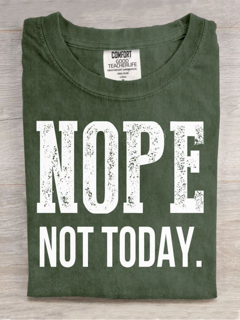 Not Today Decorative Pattern T-shirt