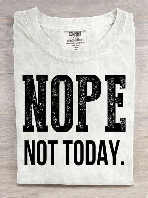 Not Today Decorative Pattern T-shirt