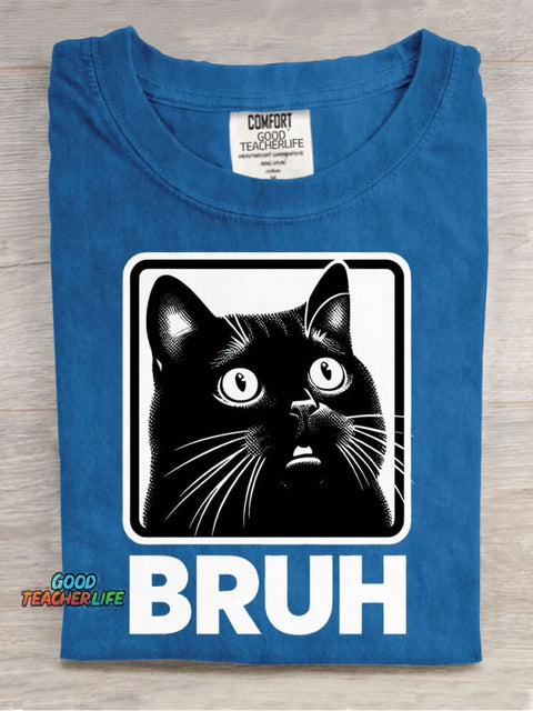 Cat Bruh Decorative Pattern T-shirt