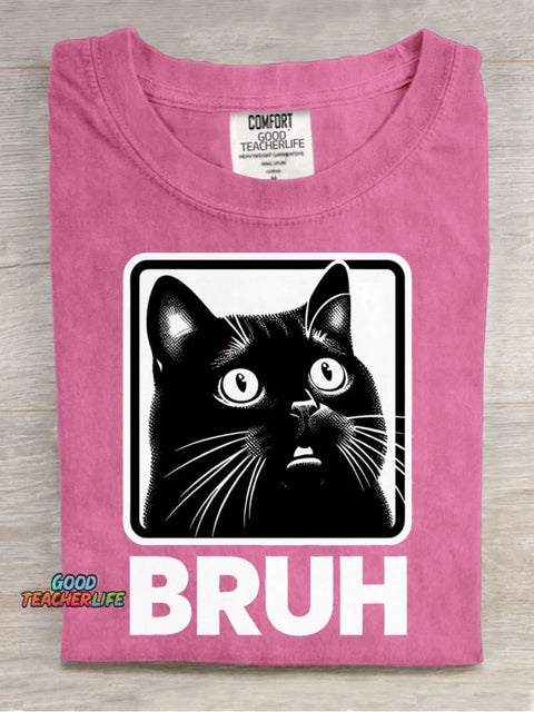 Cat Bruh Decorative Pattern T-shirt