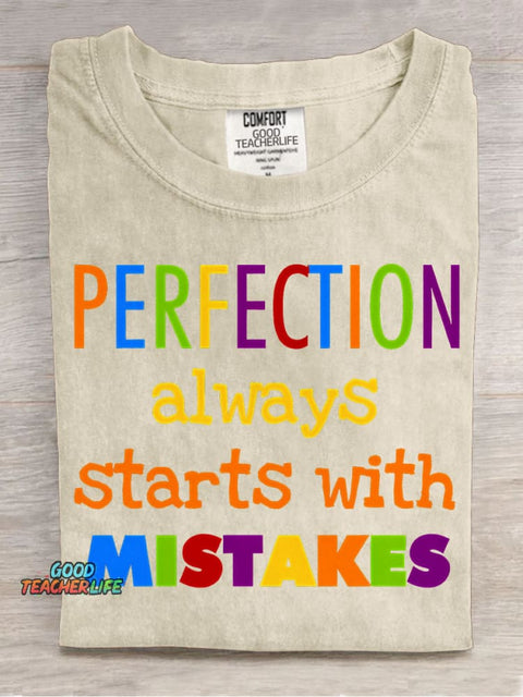 Perfection and Mistakes Decorative Pattern T-shirt