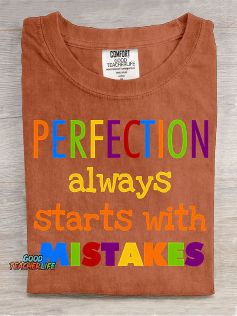 Perfection and Mistakes Decorative Pattern T-shirt
