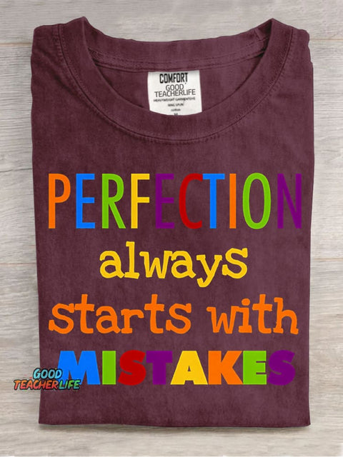 Perfection and Mistakes Decorative Pattern T-shirt