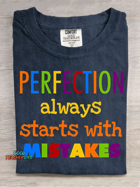 Perfection and Mistakes Decorative Pattern T-shirt