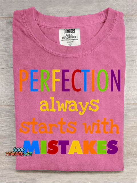 Perfection and Mistakes Decorative Pattern T-shirt