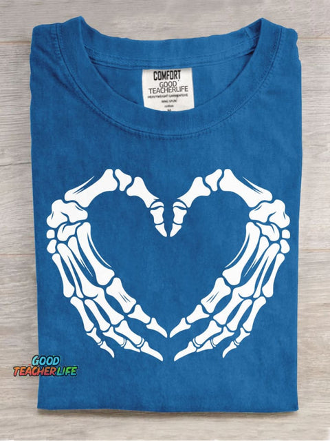 Skull Heart Decorative Pattern T-shirt