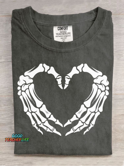 Skull Heart Decorative Pattern T-shirt