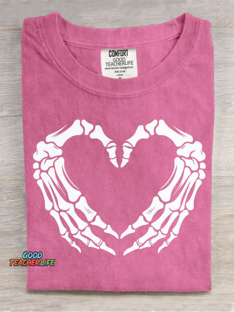 Skull Heart Decorative Pattern T-shirt