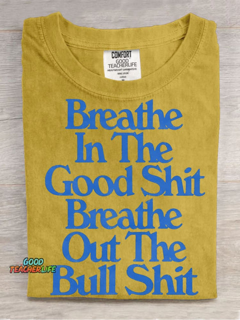 Breathe In Breathe Out Decorative Pattern T-shirt