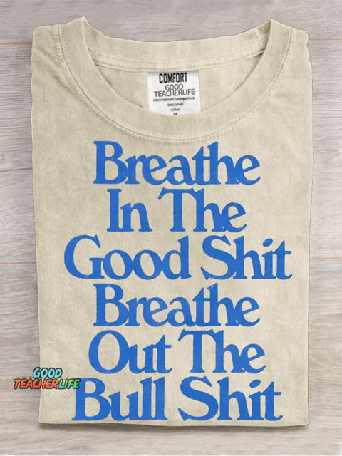 Breathe In Breathe Out Decorative Pattern T-shirt