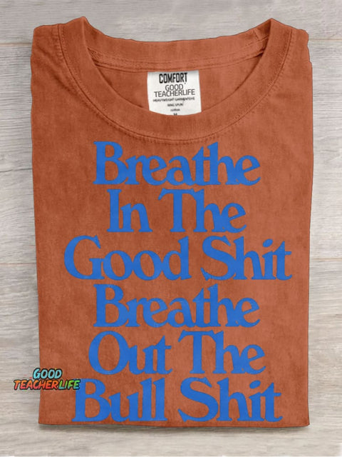 Breathe In Breathe Out Decorative Pattern T-shirt