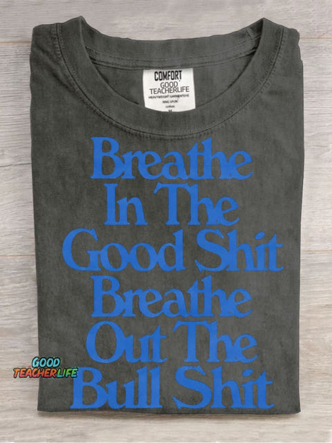 Breathe In Breathe Out Decorative Pattern T-shirt