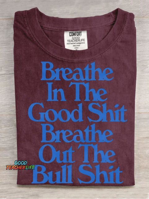 Breathe In Breathe Out Decorative Pattern T-shirt
