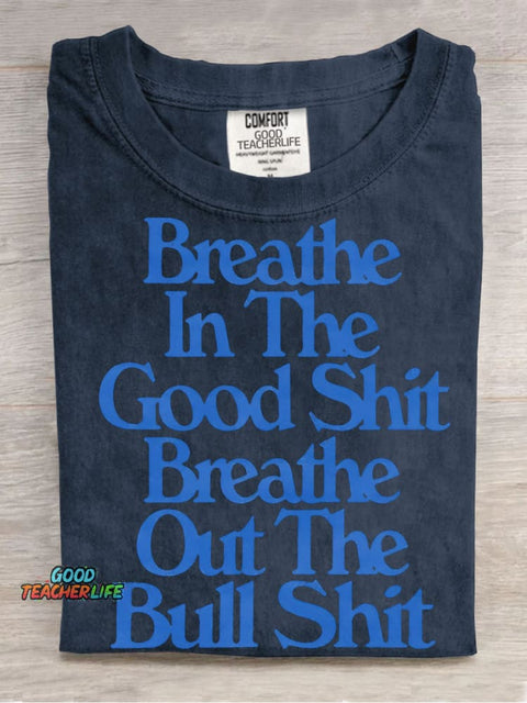 Breathe In Breathe Out Decorative Pattern T-shirt