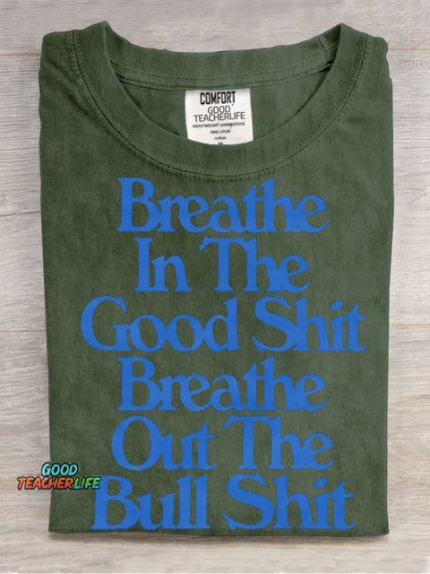 Breathe In Breathe Out Decorative Pattern T-shirt