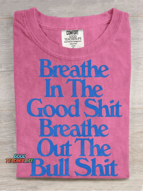 Breathe In Breathe Out Decorative Pattern T-shirt