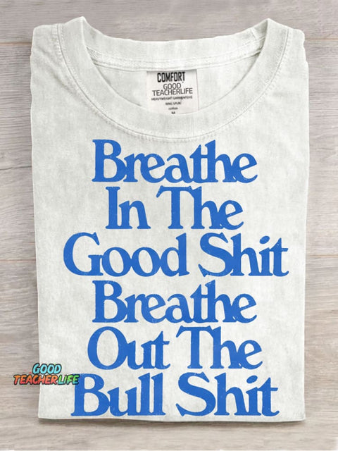 Breathe In Breathe Out Decorative Pattern T-shirt