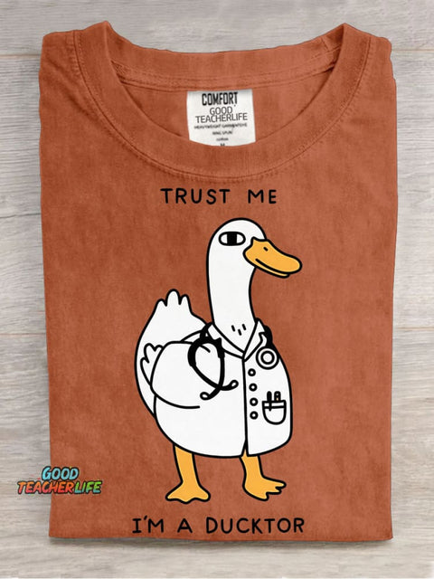 Ducktor Decorative Pattern T-shirt