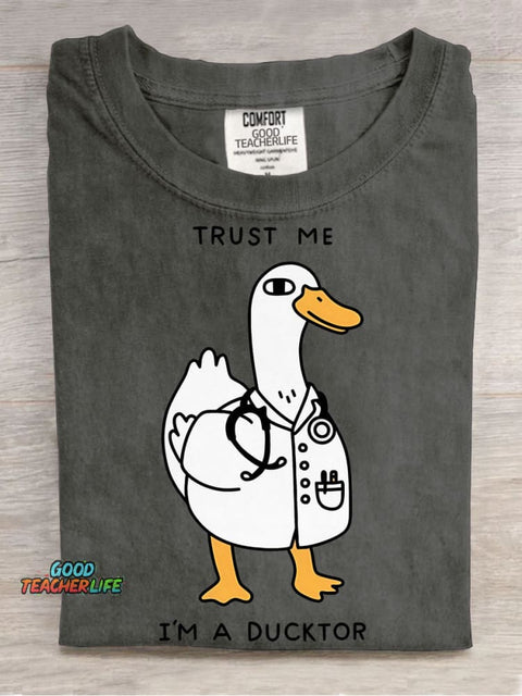 Ducktor Decorative Pattern T-shirt